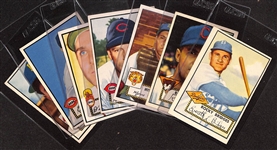 Lot of (7) 1952 Topps Baseball Cards in EX-EX+ Condition w. Rocky Bridges RC